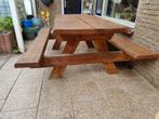 Tuinbank/Picknicktafel - Wegens verbouwing, Tuin en Terras, Ophalen, Gebruikt, Rechthoekig, Hout