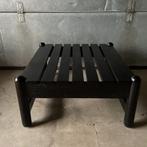 OPRUIMING vintage zwarte lattentafel lattenbank Italiaans, Ophalen, Gebruikt, 50 tot 100 cm, Vierkant