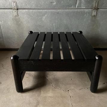 OPRUIMING vintage zwarte lattentafel lattenbank Italiaans beschikbaar voor biedingen