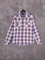 PME Legend Overhemd L Geruit Western Plaid Rood Blauw Wit, Blauw, ., Ophalen of Verzenden, Zo goed als nieuw