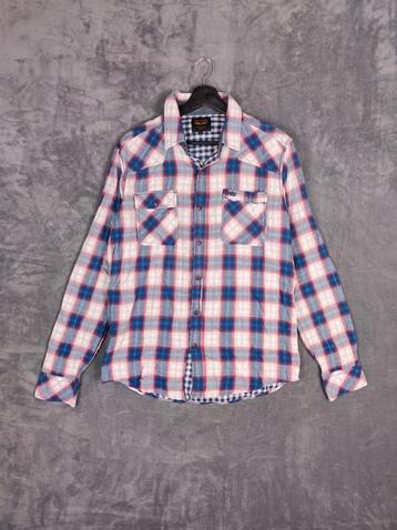 PME Legend Overhemd L Geruit Western Plaid Rood Blauw Wit beschikbaar voor biedingen
