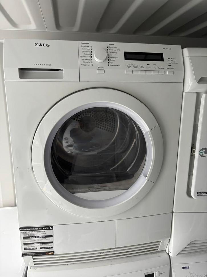AEG protex condens droger 7kg, Witgoed en Apparatuur, Wasdrogers, Refurbished, Condens, 6 tot 8 kg, 85 tot 90 cm, Anti-kreukfase