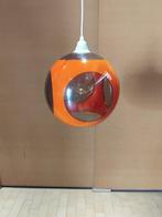 Oranje vintage Bug Eye hanglamp, Huis en Inrichting, Ophalen of Verzenden, Gebruikt, Kunststof, Vintage