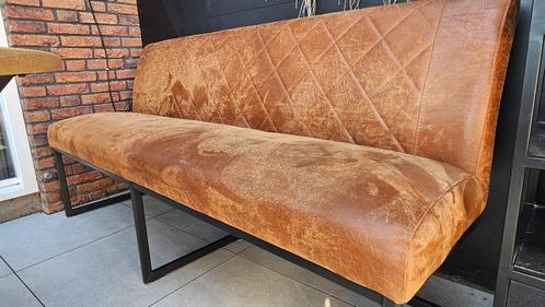 Eetkamerstoelen eetbank, Huis en Inrichting, Stoelen, Zo goed als nieuw, Vier, Leer, Stof, Overige materialen, Overige kleuren