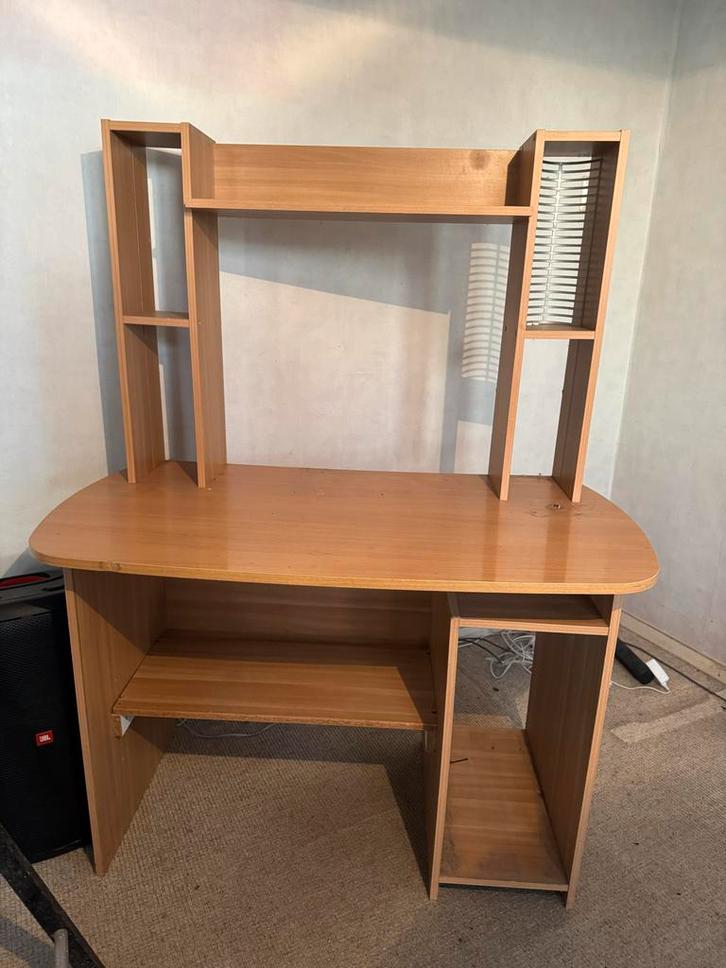 Computertafel met opbergruimte, Huis en Inrichting, Kasten | Computermeubels, Gebruikt, 70 tot 120 cm, 40 tot 80 cm, Overige houtsoorten