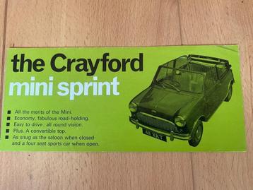 Crayford Mini Sprint   -   Folder - Brochure beschikbaar voor biedingen