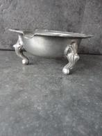 TE KOOP MOOI ZWAAR ASBAKJE /BAKJE  VAN TIN OP POOTJES, Antiek en Kunst, Antiek | Tin, Ophalen of Verzenden