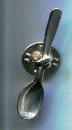 Theelepeltje zilverkleurig PIN ( BLAD2_277 ), Verzamelen, Speldjes, Pins en Buttons, Nieuw, Transport, Speldje of Pin, Verzenden