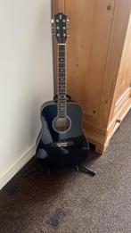 Zwarte guitaar incl standaard - Goed Onderhouden!, Ophalen, Gebruikt, Western- of Steelstringgitaar