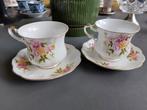 2x kop en schotel Royal Albert Country Bouquet, Ophalen, Gebruikt, Porselein, Kop en/of schotel