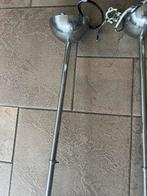 Set lampen schoollamp hanglampen opaline opaalglas melkglas, Ophalen, Gebruikt, Glas, 75 cm of meer