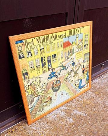 Originele reclameplaat Heel Nederland wenst Olifant Jenever. beschikbaar voor biedingen