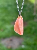 Rhodochrosiet Edelsteenketting Roestvrijstaal, Ophalen of Verzenden, Nieuw, Zilver, Met edelsteen