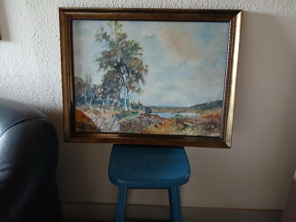 schilderij/aquarel van 1947, Ophalen