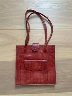 Vintage handtas leder merk Cachet  Vintage  30 x 30 cm, Ophalen of Verzenden, Zo goed als nieuw, Zwart, Handtas
