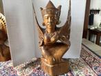Balinese Danseres, Prachtig Rondom Uitgesneden uit Zwaar Hou, Antiek en Kunst, Kunst | Beelden en Houtsnijwerken, Ophalen of Verzenden