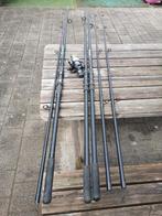 3 karper hengels 3.6 mtr, 2 3/4lbs, 1 molen, Watersport en Boten, Ophalen of Verzenden, Gebruikt, Molen