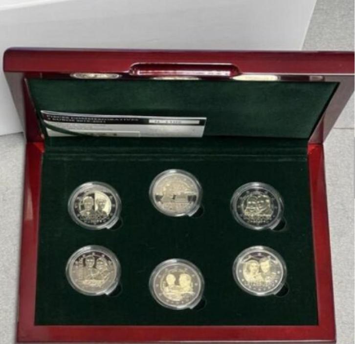 Luxemburg 2019-2021 - 6x 2 euro CC - PROOF - Varianten!, Postzegels en Munten, Munten | Europa | Euromunten, 2 euro, Luxemburg