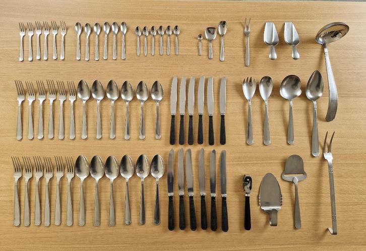 Gero Zilmeta model 408 'Wilhelmina' bestekset, 69-delig, Antiek en Kunst, Antiek | Bestek, Ophalen of Verzenden
