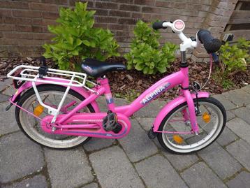 Alpina meisje fiets 16 inch roze