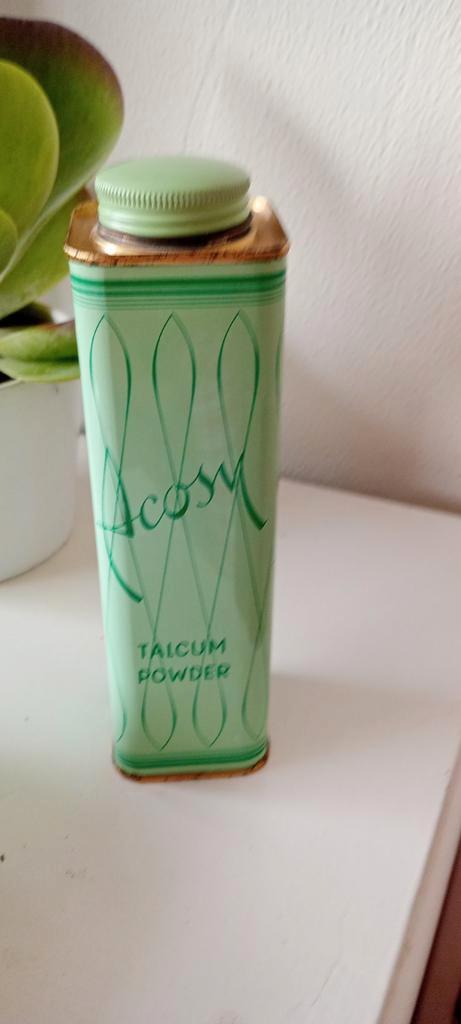 Vintage Acosy Talcum Powder Blik talkpoeder, Verzamelen, Blikken, Gebruikt, Overige, Ophalen of Verzenden
