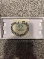 Iced Out Cuban Link Armband 12mm, Gebruikt, Ophalen of Verzenden, Met edelsteen, Zilver