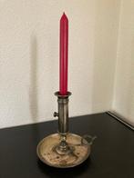 antieke koperen blaker schuifkandelaar Kerst, Antiek en Kunst, Antiek | Kandelaars, Ophalen of Verzenden, Koper of Brons