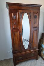 Antieke Art Deco kledingkast met spiegel en lade, Ophalen