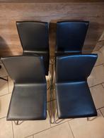Moderne Stoelen Set (4x) - Zwart Kunstleer, Huis en Inrichting, Stoelen, Ophalen, Kunststof, Gebruikt, Zwart