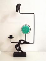 Danish brutalist sculpture - incl Holmegaard sun-catcher, Ophalen of Verzenden