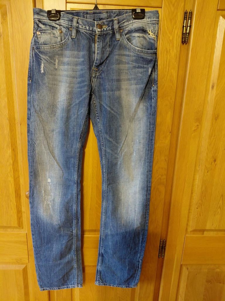 Gsus Heren Spijkerbroek W30/L34 - Destroid Look, Geus, Blauw, W32 (confectie 46) of kleiner, Ophalen of Verzenden