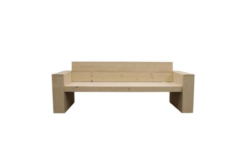 Steigerhouten Loungebank | Banken | Tuinbank, Tuin en Terras, Tuinsets en Loungesets, Nieuw, Tuinset, Steigerhout, 3 zitplaatsen