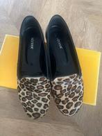 lakleren  met een inzetstuk van leer met luipaardprint., Ophalen of Verzenden, Zo goed als nieuw, Zwart