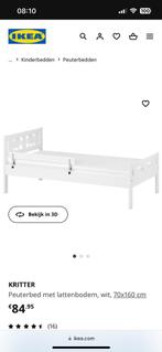IKEA kritter peuterbed, Kinderen en Baby's, Matras, 160 tot 180 cm, Zo goed als nieuw, 70 tot 85 cm