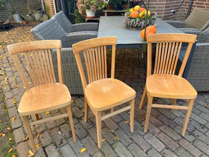 Grenen Stoelen - Lichtgewicht & Stevig Set van 4, Huis en Inrichting, Stoelen, Gebruikt, Vier, Hout, Bruin, Ophalen