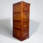 Vintage eiken ladekast | archiefkast | notariskast, Huis en Inrichting, Kasten | Ladekasten, Ophalen, Minder dan 50 cm, Gebruikt
