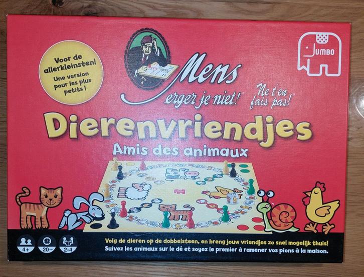 Mens Erger Je Niet! Dierenvriendjes, Hobby en Vrije tijd, Gezelschapsspellen | Bordspellen, Gebruikt, Drie of vier spelers, Ophalen of Verzenden