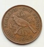 1 Penny 1945 Nieuw Zeeland Oude Munt WO2 Kolonie Engeland, Postzegels en Munten, Munten | Oceanië, Ophalen of Verzenden