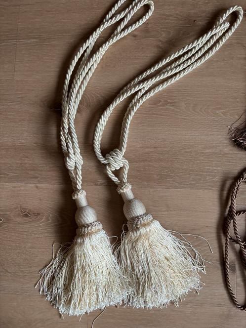 2 VINTAGE GORDIJNKOORDEN,  EMBRASSES, Huis en Inrichting, Stoffering | Gordijnen en Lamellen, Minder dan 100 cm, 50 tot 100 cm
