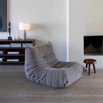 Ligne Roset Togo fauteuil in bouclé stof donkerbruin, Ophalen, Eenpersoons, 75 tot 100 cm, Zo goed als nieuw