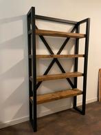 Hout stalen kast, Eikenhout, Met plank(en), 100 tot 150 cm, 200 cm of meer, Nieuw