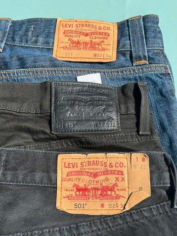 Levi’s spijkerbroeken 501 32/30 512 32/32 511 32/34 beschikbaar voor biedingen