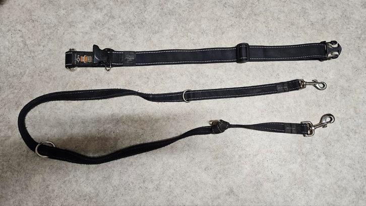 Rogz honden riem en halsband zwart voor grote hond, Dieren en Toebehoren, Hondenriemen, Gebruikt, Hondenriem, Ophalen of Verzenden