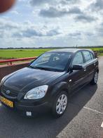 Kia Rio 1.4 HB 2008 Zwart, Auto's, Voorwielaandrijving, 4 cilinders, 1054 kg, Zwart