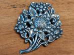 Zilveren bloembroche, 4 tot 7 cm, Ophalen of Verzenden, Zo goed als nieuw, Nvt