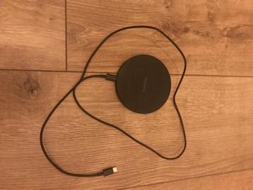 Draadloze oplader, rond, zwart  beschikbaar voor biedingen
