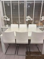 Eettafel en stoelen, Huis en Inrichting, Ophalen, Zo goed als nieuw, 4 tot 6 stoelen