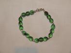 armband van groen tsjechisch glas, Ophalen of Verzenden, Nieuw, Groen, Overige materialen