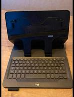 Logitech universele tablet hoes met toetsenbord, Ophalen of Verzenden, Zo goed als nieuw, 10 inch, Bescherming voor- en achterkant