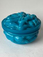 🔷Blauw glazen doosje Kurt Schlevogt, Antiek en Kunst, Antiek | Glas en Kristal, Ophalen of Verzenden